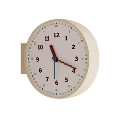 Imagem de MotiveTech Relógio de parede dupla face, obra de arte decorativa moderna e minimalista, relógio de canto para escritório, aniversário e hotel.