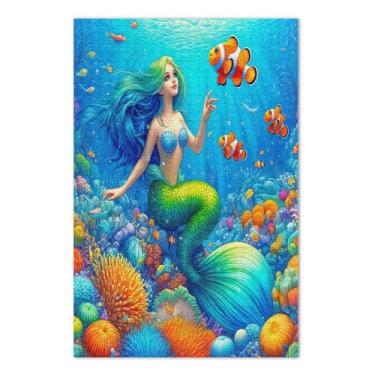 Imagem de Sereia Under The Sea Puzzles para adultos 500, jogos de quebra-cabeça para adultos, jogos para adultos