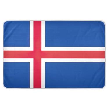 Imagem de Almofada de xixi com bandeira da Islândia para cama, laváveis, almofadas para camas para adultos com incontinência