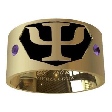 Imagem de Anel De Formatura De Psicologia Em Ouro 18k - Vieira Cruz Joias