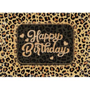 Imagem de DULUDA Decoração de aniversário com estampa de guepardo, 20, 30, 40, 50, 60, 70, banner, guepardo, decoração para cabine de fotos