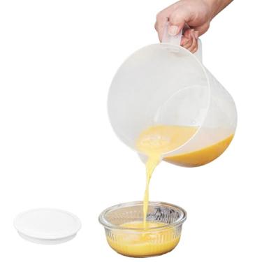 Imagem de Copo para Mistura de,Ferramentas de Confeitaria com Filtro de Grande Capacidade | Batedor Anti- respingos para,para Cozinha Pequeno-Almoço Acampamento Bater Leves Molhos