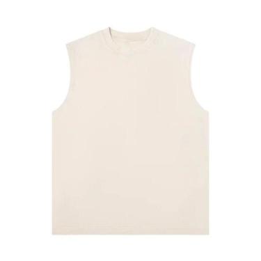 Imagem de Camiseta Regata Masculina Retrô Desgastada De Algodão Puro 230g Casual