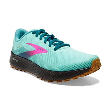 Imagem de Brooks Tênis de corrida feminino Catamount Trail, Porcelana/Azul Coral/Rosa, 35