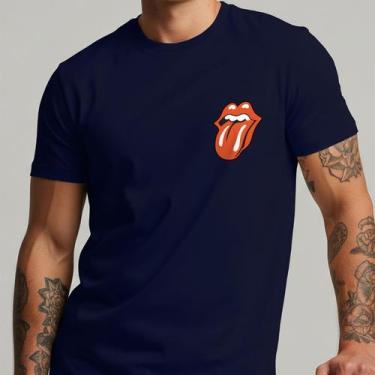 Imagem de Camiseta Masculina Rolling Stones Rock Logo Básica Casual Estilosa - Y