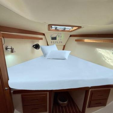 Imagem de KOMFIT Lençóis V Berth para Barco 800 fios 3 peças 100% algodão egípcio Universal V Berth The Best Boat V Berth Bedding Serve para colchões de até 20 cm Conjunto de lençóis de profundidade - Azul