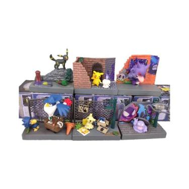 Imagem de Caixa Surpresa Pikachu Eevee Snorlax Figuras De Anime Pokémon Coleção 