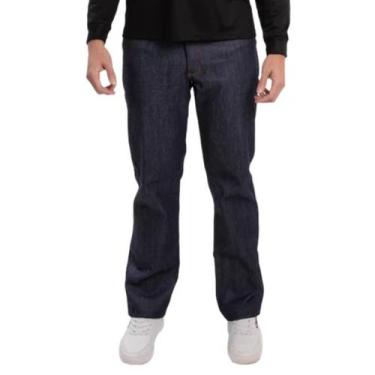 Imagem de Calça Profissional Basica Metade Elástico Jeans Azul - Fardas Express,