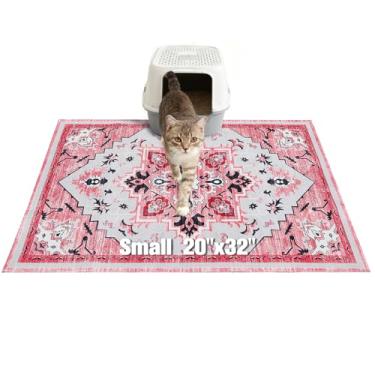 Imagem de EXPAWLORER Tapete de areia para gatos, 51 x 81 cm, pequeno, antiderrapante, à prova d'água, tapete de armadilha de areia fácil de limpar, lavável para chão macio em patas de gatinho, tapetes de
