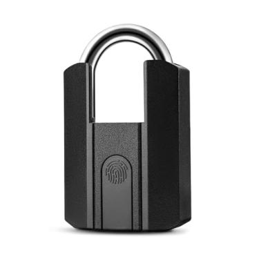 Imagem de Semme Cadeado de Impressão Digital, Smart Lock IP67 à Prova D'água USB Recarregável Com Controle BT APP 50 Armazenamento de Impressões Digitais, para Dormitório de Armário de Porta
