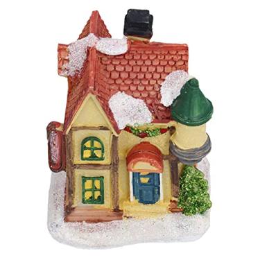 Imagem de ZJchao Casa de Natal, Casa de Neve LED Com Luz Quente para Cena de Vila de Inverno, Decorações de Jardim Doméstico