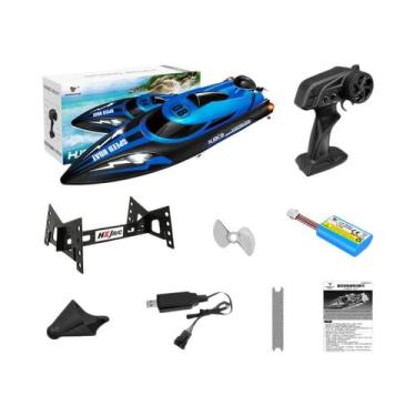 Imagem de Barco RC De Alta Velocidade 25Km/h Controle Remoto 2.4G Corrida LED Mo