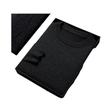 Imagem de Suéter Masculino Casual De Tricô Com Padrão Diamante, Gola Redonda, Ma