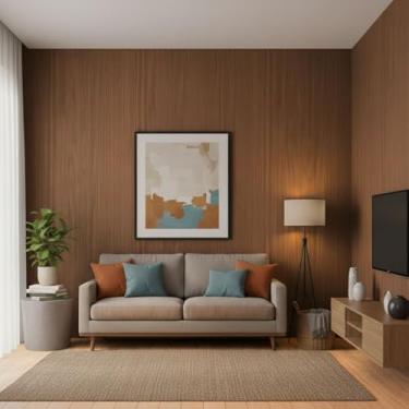 Imagem de Papel Adesivo PREMIUM Madeira Tabaco 10 metros = 2 Rolos de 5m X 45cm Adesivo Autocolante Móveis e Parede