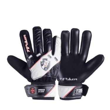 Imagem de Luva Futebol Poker Campo Training Junior Vasco Preto/ Branco 7-Unissex