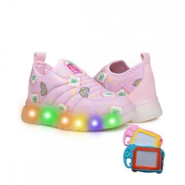 Imagem de Tenis Novopé 99001304 4668 Led Lousa Magica Menina Infantil-Feminino