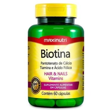 Imagem de Biotina (Vitaminas B1 + B5 + Ácido Folico) 60 Caps MaxiNutri-Unissex