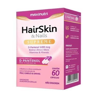 Imagem de HairSkin Supreme D-Pantenol + Biotina 60 Cápsulas Maxinutri-Unissex