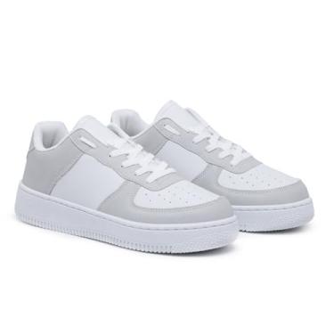 Imagem de Tênis Sneakers Feminino E Masculino Moda Casual Social Skate (Bege, BR, Adulto, Numérico, 42)