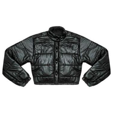 Imagem de Jaqueta Juvenil Look Jeans Puff Metalizada - BRANCO METALIZADO - 12-Feminino