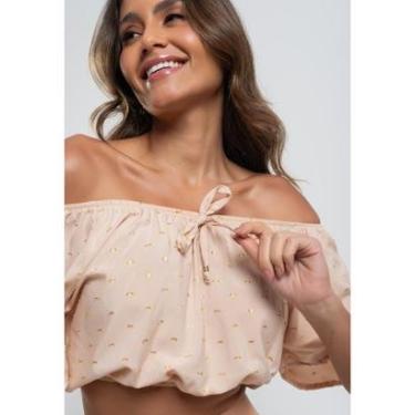 Imagem de Cropped Ciganinha Viscose Com Lurex Salvatore Fashion-Feminino