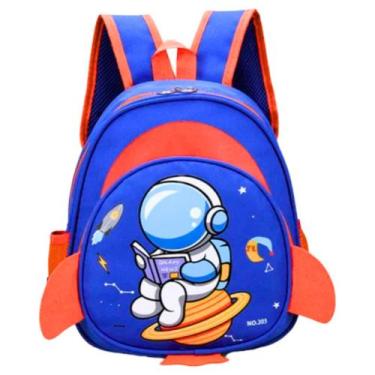 Imagem de Mochila Infantil Astronauta Pequena de costas Ideal para Creche e Pass