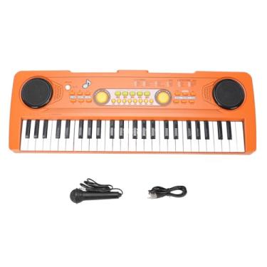 Imagem de RiToEasysports Teclado de Piano Portátil, 49 Teclas Teclado Eletrônico Musical Piano Amplo Instrumento Musical de para Crianças