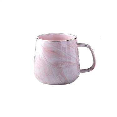 Imagem de KEG801302 Caneca de café rosa mármore criativo moderno copo de água chá presente canecas de porcelana para chá café da manhã leite Drinkware (rosa)