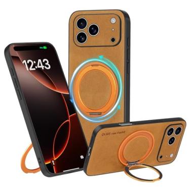 Imagem de MCFANCE Capa com suporte magnético para iPhone 17 Pro Max, compatível com MagSafe, [antiderrapante, resistente a manchas e impressões digitais] [proteção da câmera] capa de telefone antiarranhões