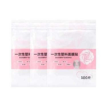 Imagem de Máscara Facial De Limpeza Transparente Descartável Com Adesivos Para P