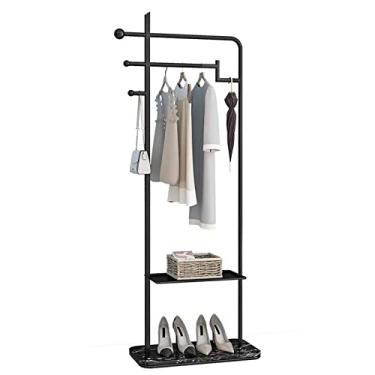 Imagem de KHUTRW3D Suporte para chapéu, dourado, quarto, chão, cabideiro, pendurar roupas, hotel, loja, cabideiro, cabideiro, corredor, árvore, (preto)