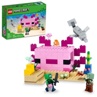 Imagem de Conjunto de brinquedos de construção LEGO Minecraft The Axolotl House 21247
