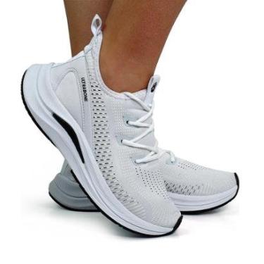 Imagem de Tênis Feminino Esportivo Caminhada Treino Academia Corrida Ortopédico Confortável Leve Macio-Feminino