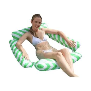 Imagem de Colchão Inflável Flutuante Para Água, Espreguiçadeira, Boia De Natação