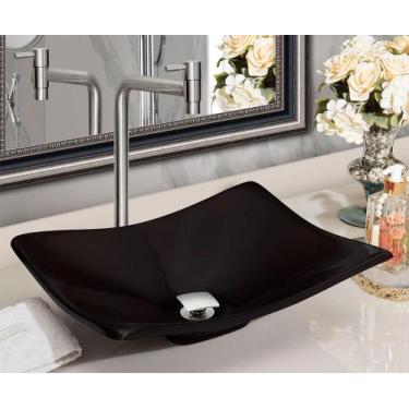 Imagem de Kit Cuba Concava Sobrepor C/ Torneira Inox e Valvula Click - Loja Doce