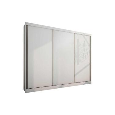 Imagem de Guarda Roupa Casal 3 Portas De Correr E 6 Gavetas Natus Branco - Novo Horizonte