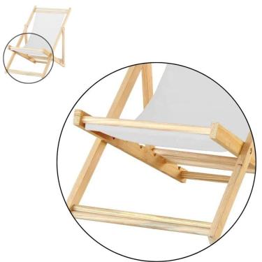 Imagem de Kit 5 Cadeira Madeira Espreguiçadeira Dobrável Sb-list Verde-branco