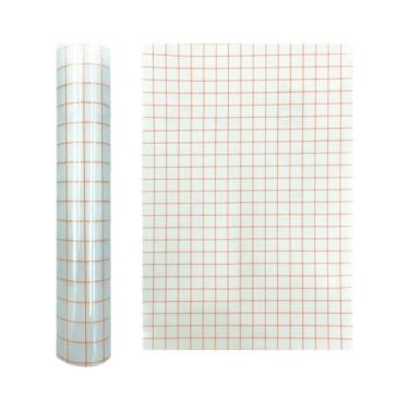 Imagem de Rolo De Fita Adesiva Transparente Para Transferência De Vinil Com Grad