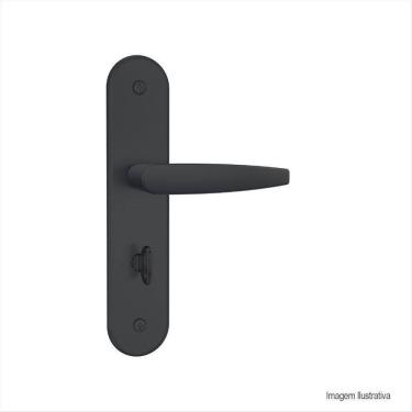 Imagem de Fechadura De Porta 824/33 Banheiro Espelho Preto Fosco Stam