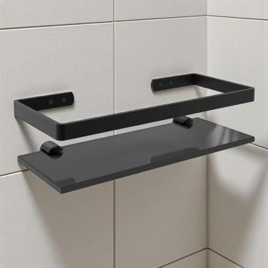 Imagem de Suporte Porta Shampoo Prateleira De Vidro 10x25