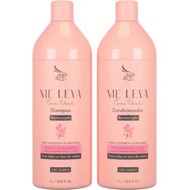 Imagem de Zap Me Leva Com Você - Kit Restauração Rosa Mosqueta E Ceramidas Litro Duo (2 Produtos)