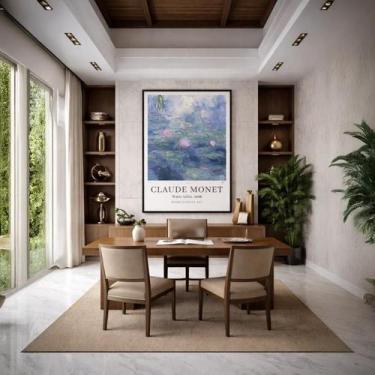 Imagem de Quadro Canvas Claude Monet Water Lilles 60X40Cm Mold Preta - Quadros O