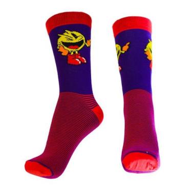 Imagem de Meias roxas pacman joinha - FSB