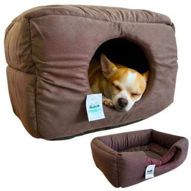 Imagem de Cama Toca Luxo Filhote Cao Lavavel Gato Caminha Marrom P - Maxximo Pet