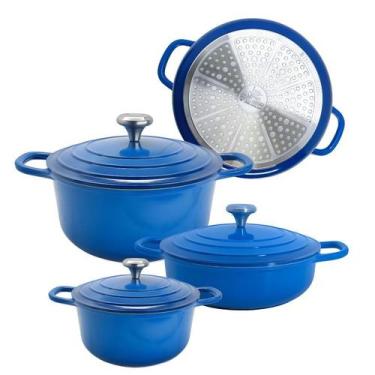 Imagem de Conjunto De 3 Panelas Caçarola Indução Florença Cerâmica Antiaderente 