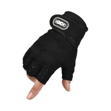 Imagem de Luvas De Fitness Unissex Com Dedos Cortados, Antiderrapantes, Protetor