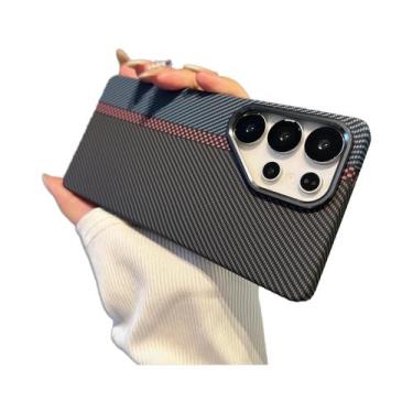 Imagem de Capa Magnética Magsafe De Plástico Com Textura De Fibra De Carbono E A
