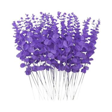 Imagem de Folhas De Eucalipto Artificiais Atacado Plantas Falsas Para Vaso Casa 