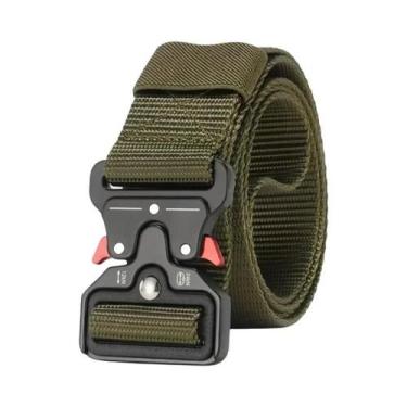 Imagem de Cinto Tático Unissex Durável Com Fivela Automática Para Aventuras Ao A