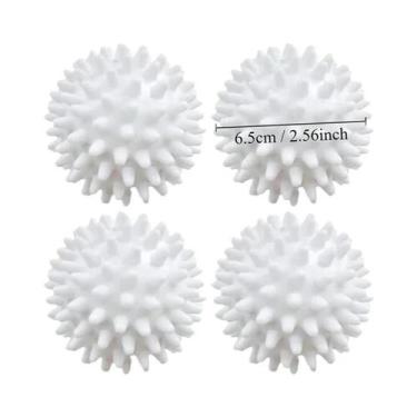 Imagem de Bolas De Secagem De Roupa Reutilizáveis Em PVC (4 Peças) - Amaciante D
